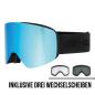 Preview: POP EYES Jamie Clean Skibrille All Black – magnetische Wechselscheiben