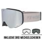 Preview: POP EYES Jamie Clean Skibrille Grey Frost – magnetische Wechselscheiben