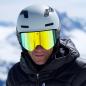 Preview: POP EYES Jamie Clean Skibrille Golden Green – Helmansicht rechnts