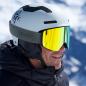 Preview: POP EYES Jamie Clean Skibrille Golden Green – Helm