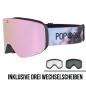 Preview: POP EYES JAMIE Wild Floral Sky – Skibrille Seitenansicht - inkl. 3 Ersatzscheiben