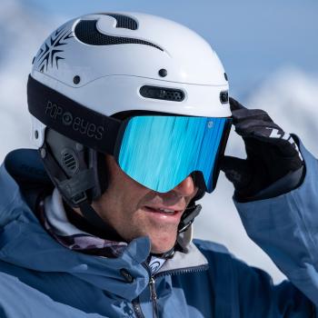 POP EYES Jamie Clean Skibrille All Black – magnetische Wechselscheiben Helm Brille seitenansicht