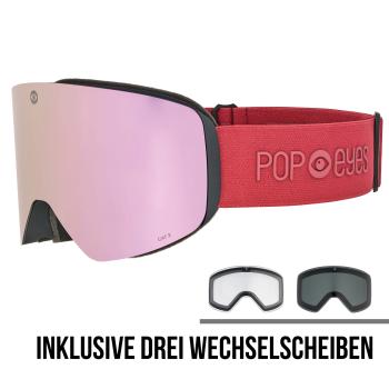 Preview: POP EYES Jamie Clean Skibrille Deep Red – magnetische Wechselscheiben