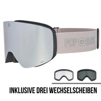 Preview: POP EYES Jamie Clean Skibrille Grey Frost – magnetische Wechselscheiben