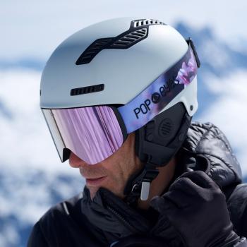 JAMIE Wild Floral Sky – Skibrille mit Zubehör und Aufbewahrungsbeutel