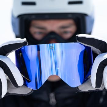 POP EYES Jamie Clean Skibrille Frost Blue – magnetische Wechselscheiben seitenansicht