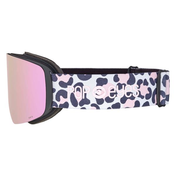 Detailansicht Skibrille POP EYES JAMIE Leo – elastisches Brillenband mit Animal-Print